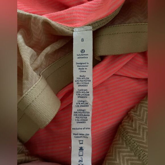 LULULEMON Wholehearted Tank top Tonka Stripe Flare women’s size 8 - Picture 6 of 9